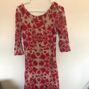 For Love & lemons red laced dress Sz m